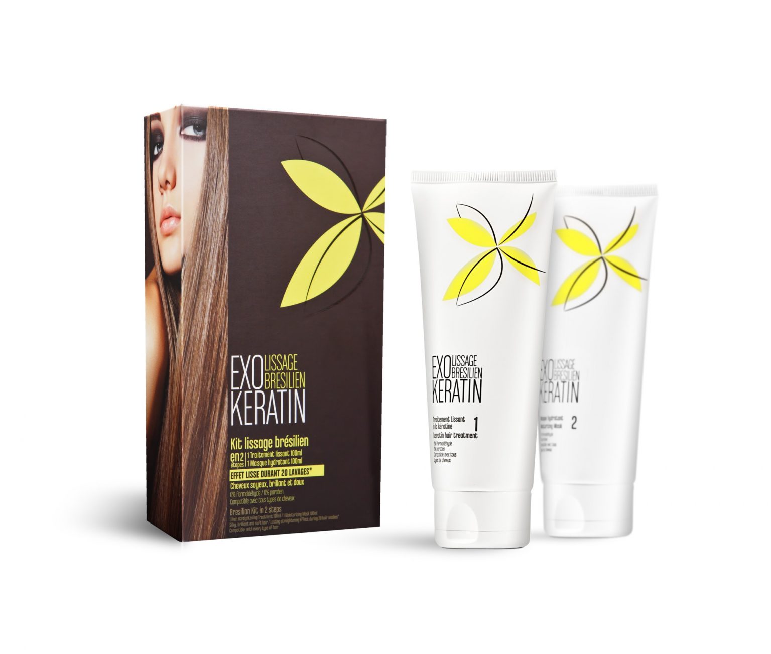 Home Brazilian hair straightening kit Semipermanent keratin hair