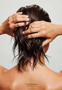 Damaged hair fibre illustrating Bond Repair technology for strengthening weakened hair.